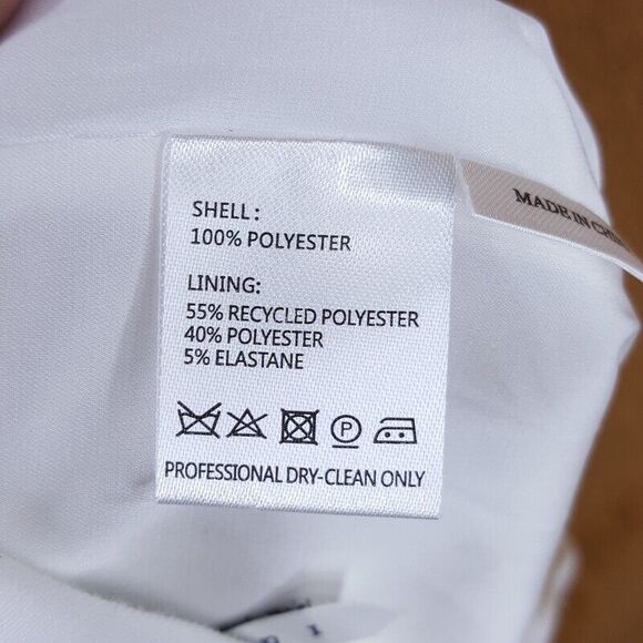 Milani Stretch Crepe Straight Leg White Women's Trousers - Picture 4 of 9